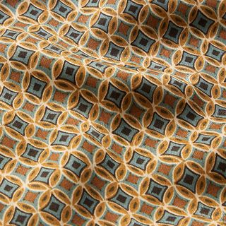 satin geometriskt retromönster – karamell, 