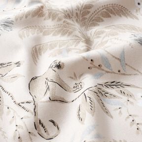 Dekorationstyg Bomullssatin Tropisk djungel – cashew,  Dekorationstyg Bomullssatin Tropisk djungel – cashew,