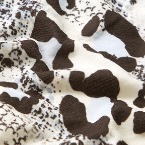 polyesterjersey ormtryck – vit/svart, 