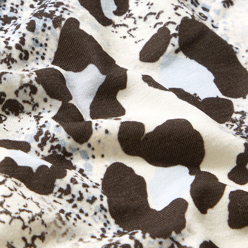 polyesterjersey ormtryck – vit/svart,  image number 2