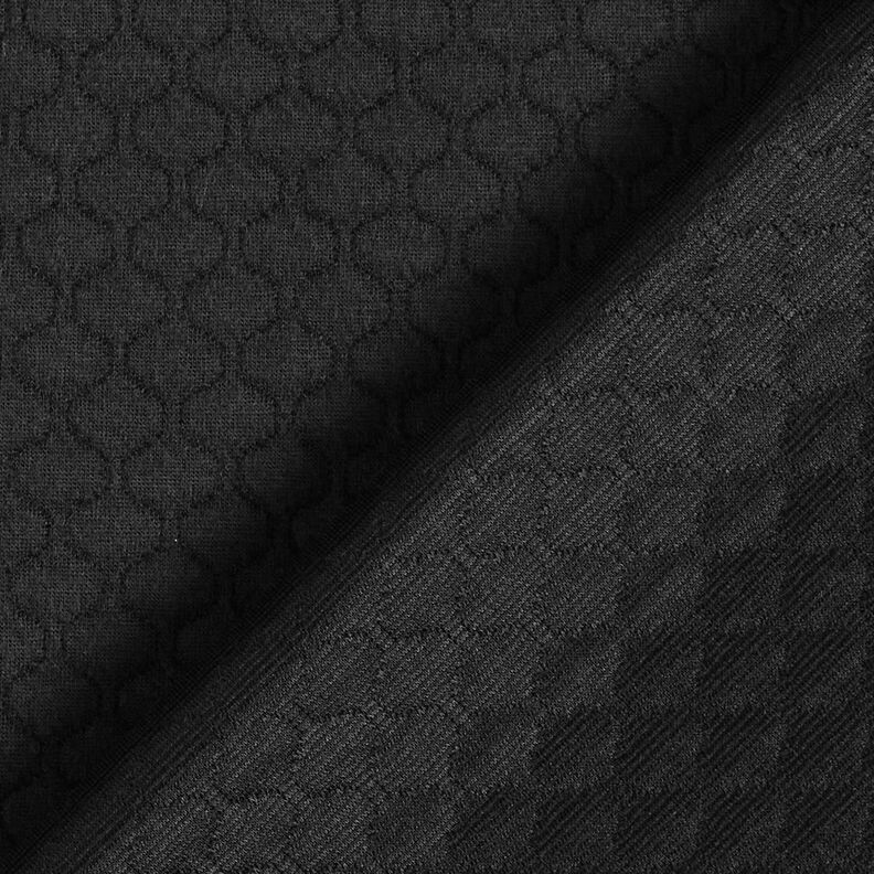 Quiltad jersey vågor – svart, image number 5
