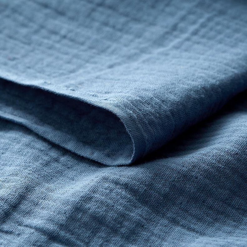 Muslin/Dubbel-krinkelväv – jeansblå,  image number 5