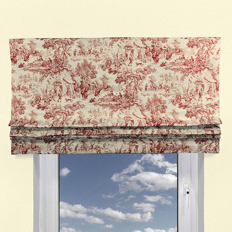 Toile de Jouy – kaminrött,  image number 6