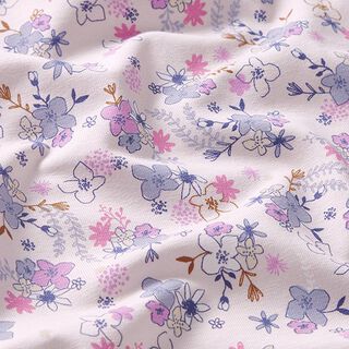 Bomullsjersey blombukett – natur, 