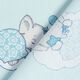 Bomullstyg Kretong  Slumrande elefant – grått/blå,  thumbnail number 4