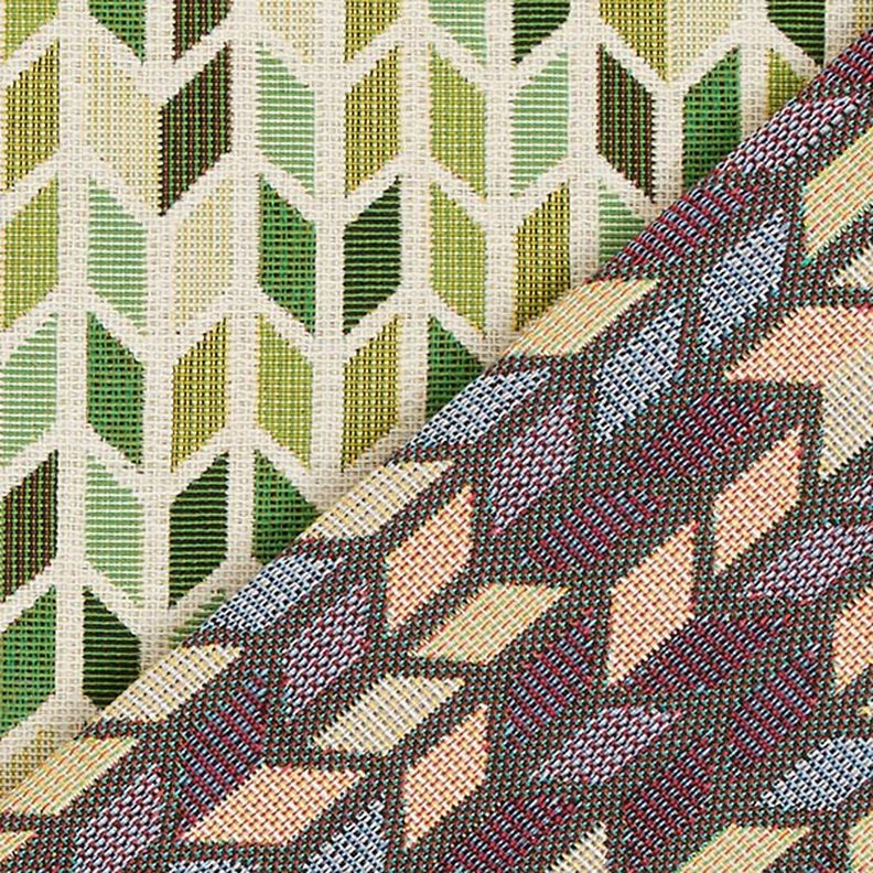 Jacquard Gobeläng Sicksack – grön, image number 4