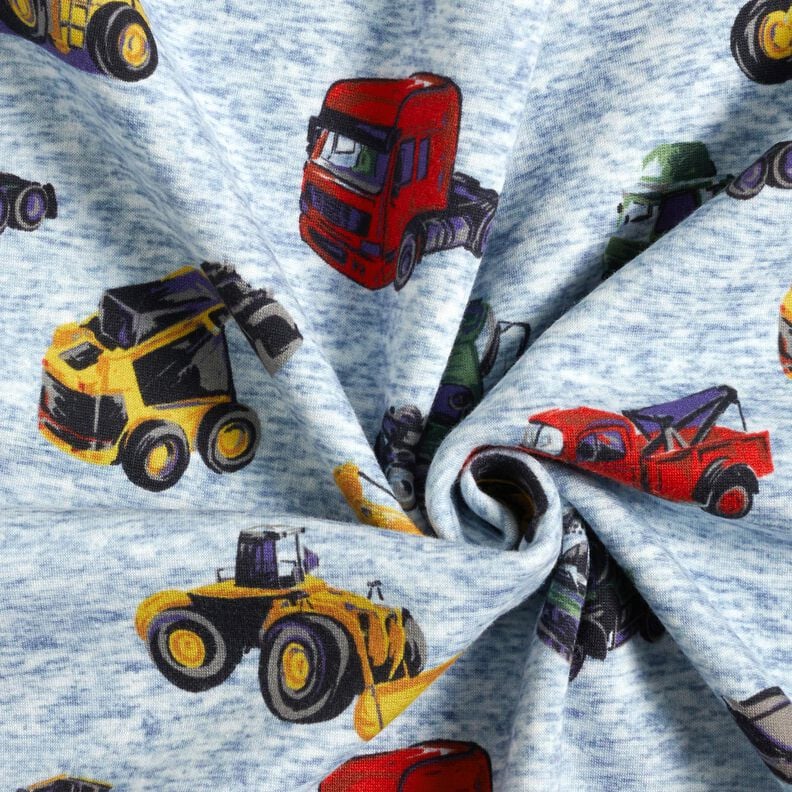 Alpfleece lastbilar och grävmaskiner – jeansblå/grå,  image number 3