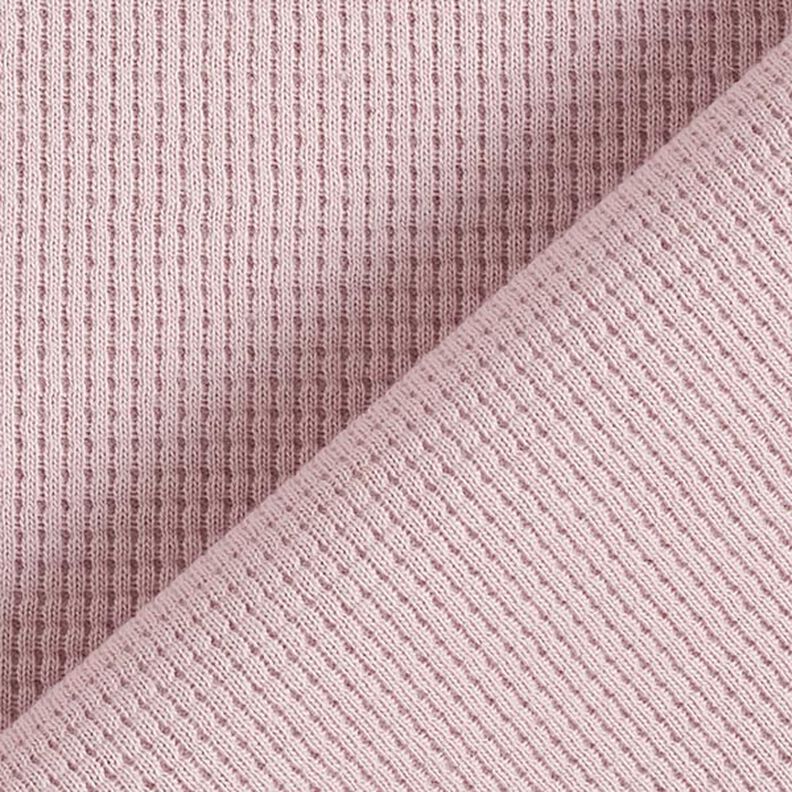 Mini-bomullsvåffeljersey enfärgad – gammalt rosa, image number 4