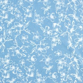 Chambray Sommarblommar – ljusblått/yllevit, 