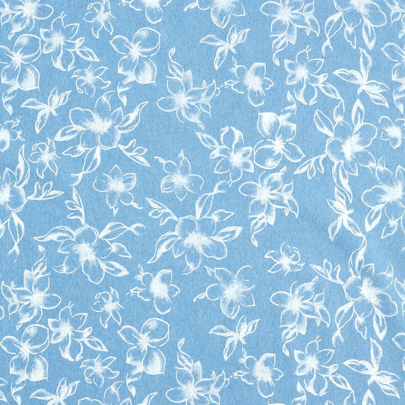 Chambray Sommarblommar – ljusblått/yllevit,  image number 1