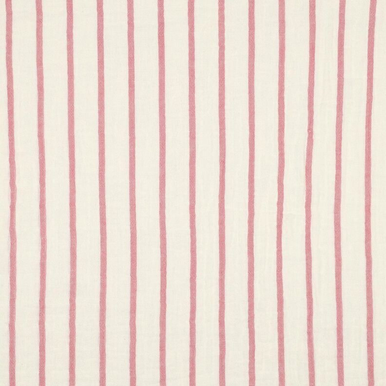 Muslin/Dubbel-krinkelväv Ränder i färgat garn  | Poppy Fabrics – pastellviolett/yllevit,  image number 1