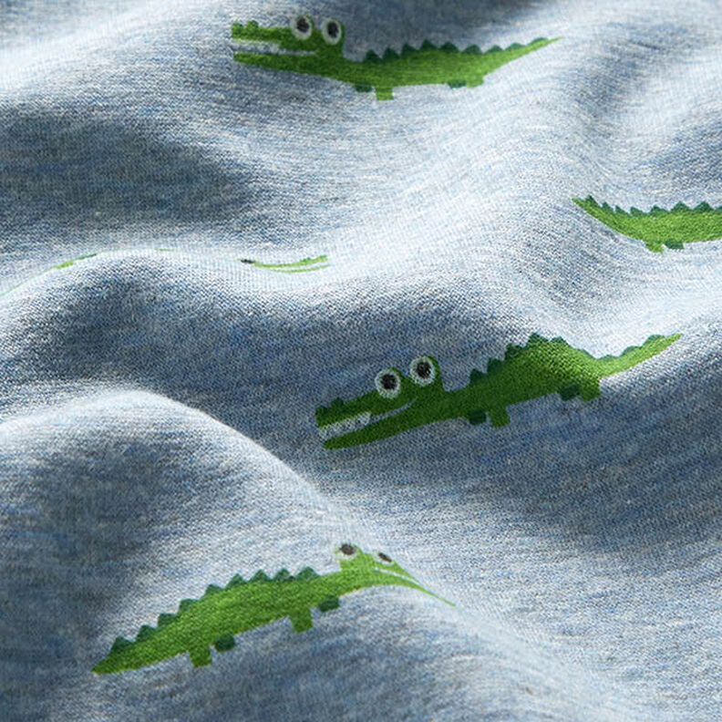 Alpfleece fräck krokodil Melange – ljus jeansblå,  image number 2