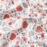 Bomullstyg Poplin Eleganta blomrankor – vit/bär,  thumbnail number 2