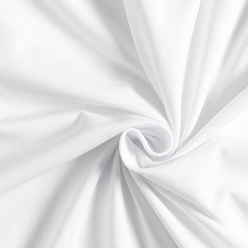 Bomullsjersey Medium Uni – vit,  image number 1