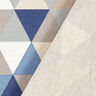 Dekorationstyg Halvpanama Trianglar – blå,  thumbnail number 4