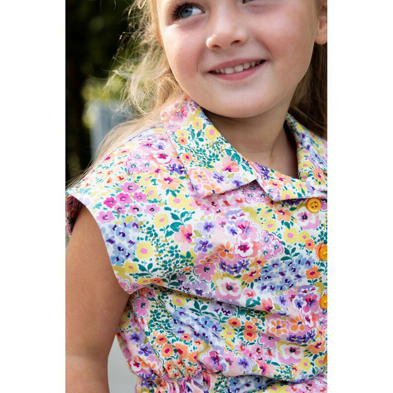 Bomullsjersey blomsterhav Digitaltryck | Poppy Fabrics – elfenbensvit/färgglad,  image number 5