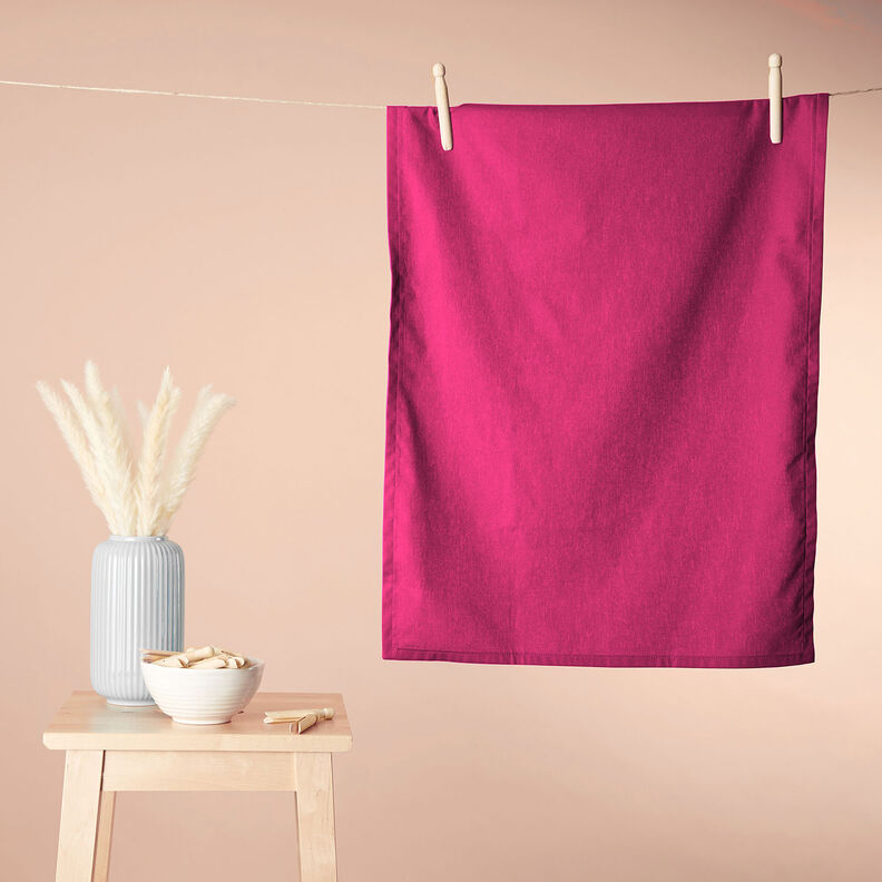 Bomullstyg Kretong Enfärgat – intensiv rosa, image number 8